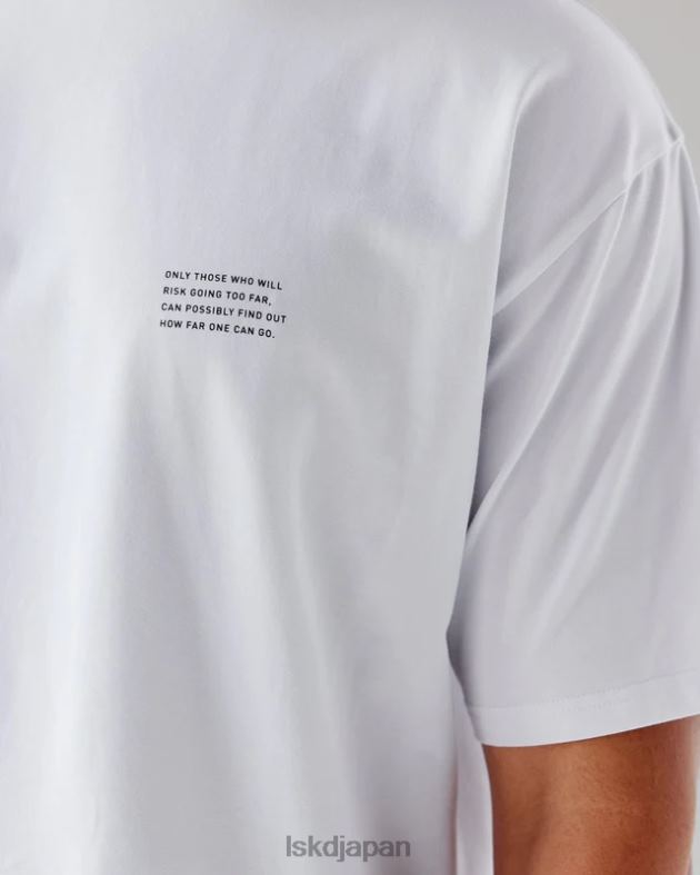 フォート フレックスコットン T シャツ オーバーサイズ - ホワイト LSKD ユニセックス 衣服 082HP309