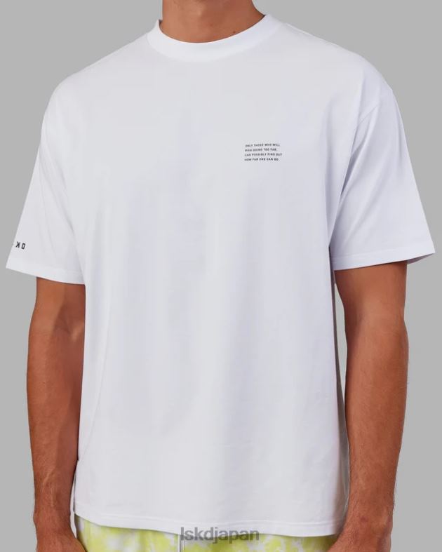 フォート フレックスコットン T シャツ オーバーサイズ - ホワイト LSKD ユニセックス 衣服 082HP309