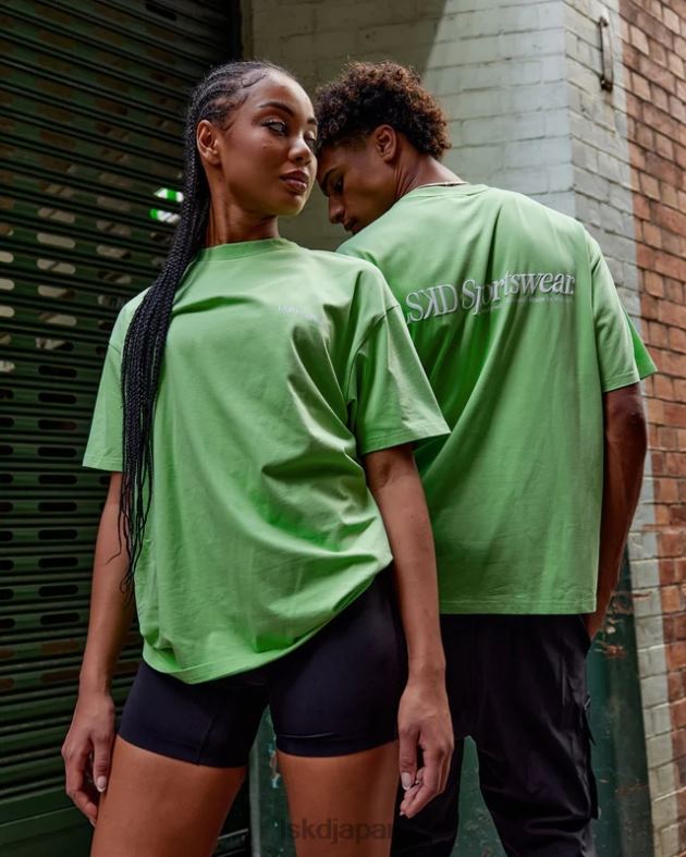 モーション フレックスコットン T シャツ オーバーサイズ - アップルミント LSKD ユニセックス 衣服 082HP311