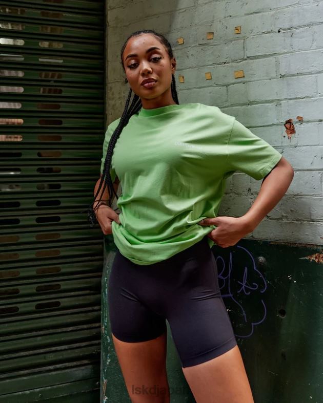 モーション フレックスコットン T シャツ オーバーサイズ - アップルミント LSKD ユニセックス 衣服 082HP311