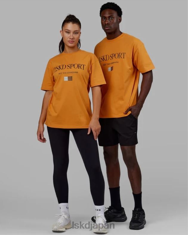 フラッグヘビーウェイトTシャツオーバーサイズ - 日時計 LSKD ユニセックス 衣服 082HP317