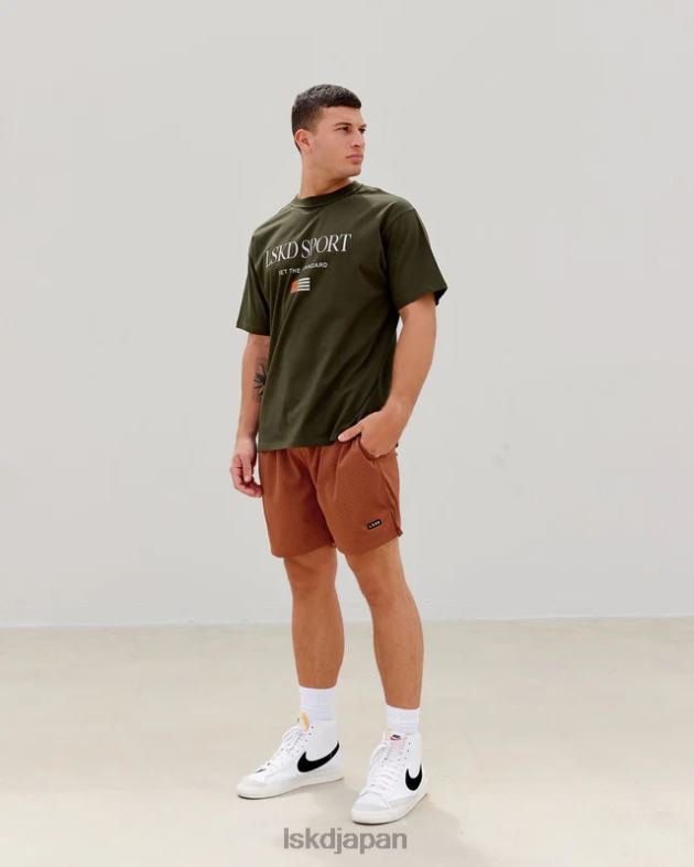 フラッグヘビーウェイトTシャツオーバーサイズ - 森の夜 LSKD ユニセックス 衣服 082HP318