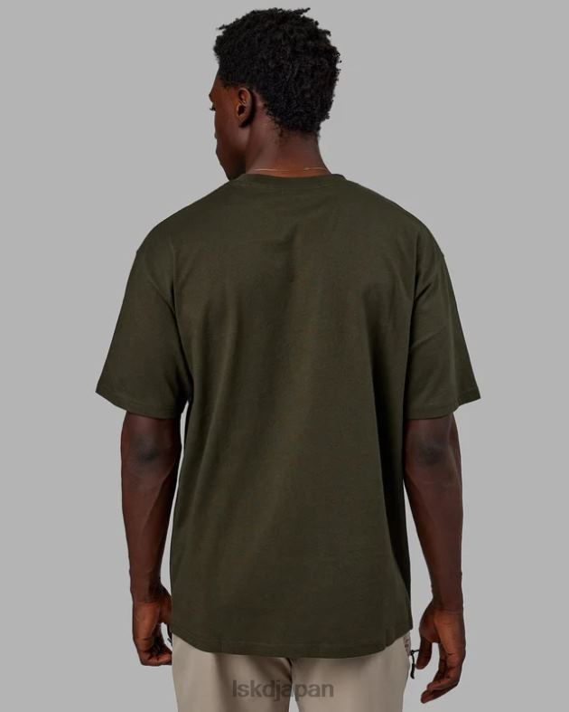 フラッグヘビーウェイトTシャツオーバーサイズ - 森の夜 LSKD ユニセックス 衣服 082HP318