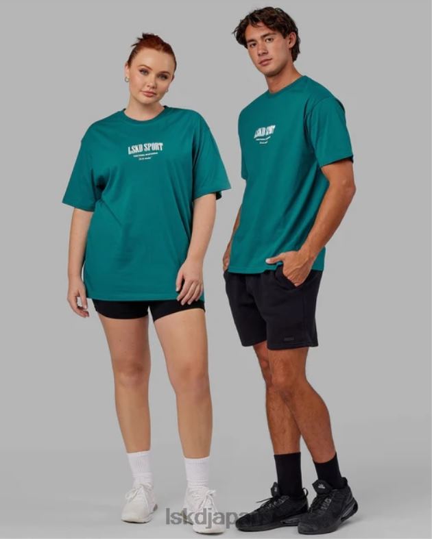 スタンダード ヘビーウェイト T シャツ オーバーサイズ - ディープ レイク LSKD ユニセックス 衣服 082HP322