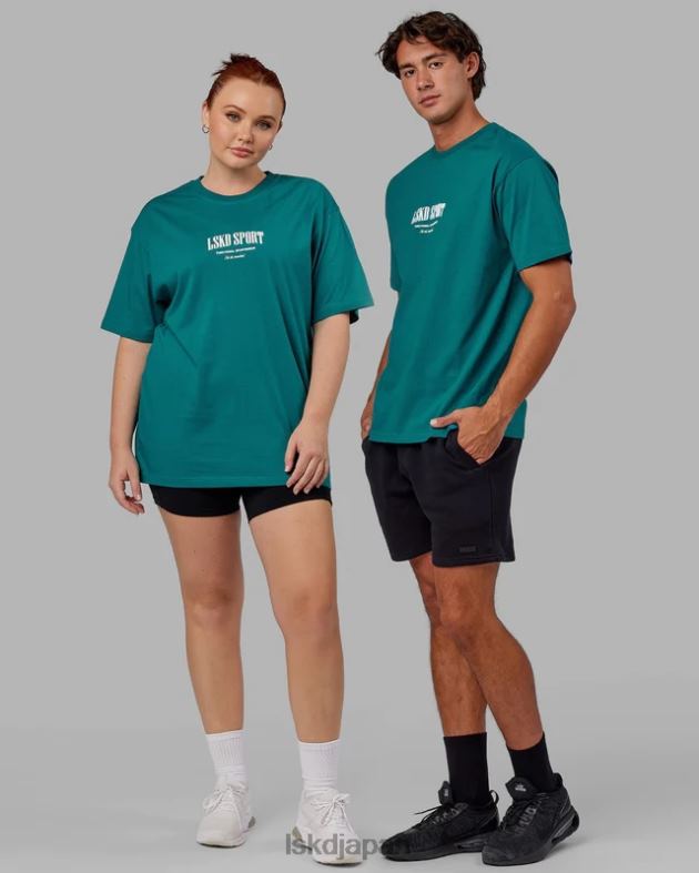 スタンダード ヘビーウェイト T シャツ オーバーサイズ - ディープ レイク LSKD ユニセックス 衣服 082HP322