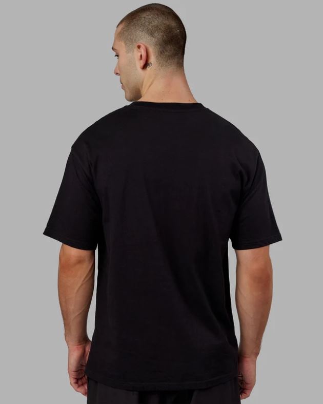 同窓生ヘビーウェイト T シャツ オーバーサイズ - ブラックレッド LSKD ユニセックス 衣服 082HP329