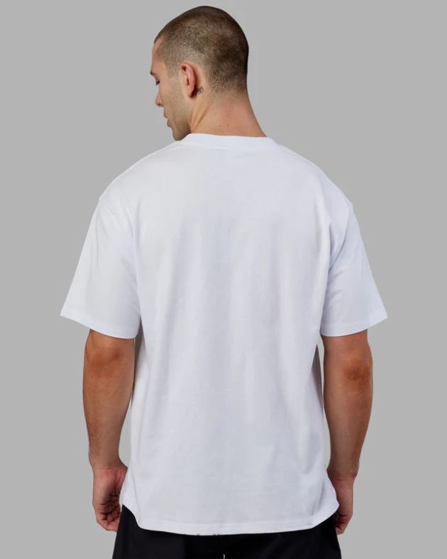 同窓会ヘビーウェイト T シャツ オーバーサイズ - ホワイトレッド LSKD ユニセックス 衣服 082HP330