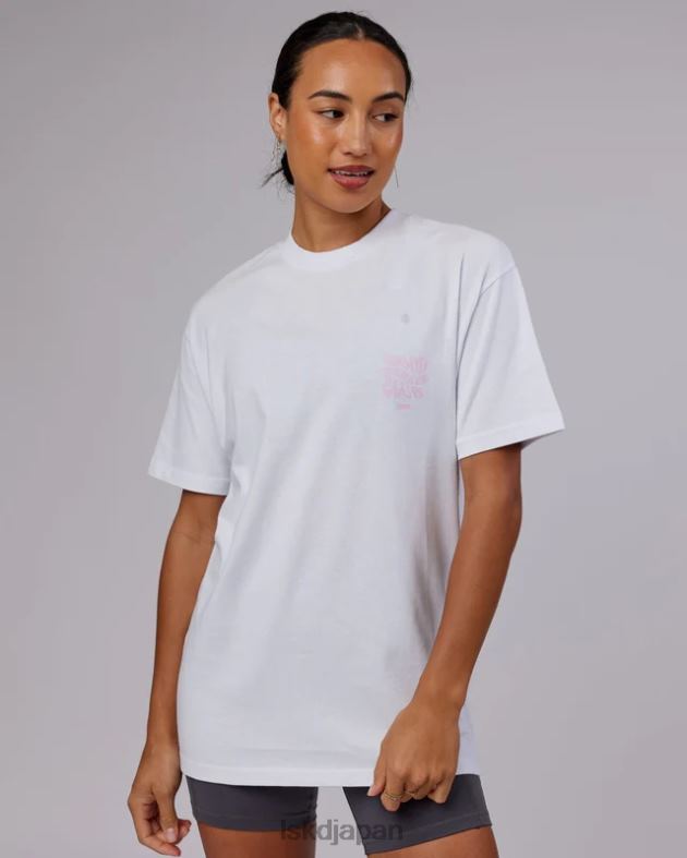 グッドタイムズ ヘビーウェイト T シャツ オーバーサイズ - ホワイトペタルピンク LSKD ユニセックス 衣服 082HP331