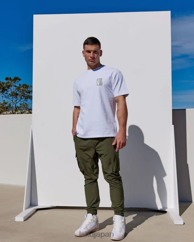 ウェーブのかかったヘビーウェイト T シャツ オーバーサイズ - ホワイト LSKD 男性 衣服 082HP917