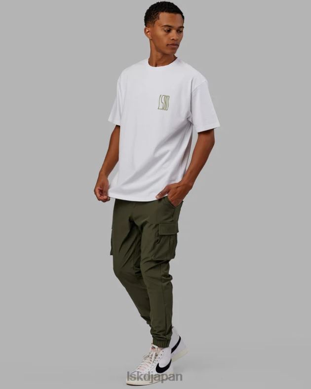 ウェーブのかかったヘビーウェイト T シャツ オーバーサイズ - ホワイト LSKD 男性 衣服 082HP917