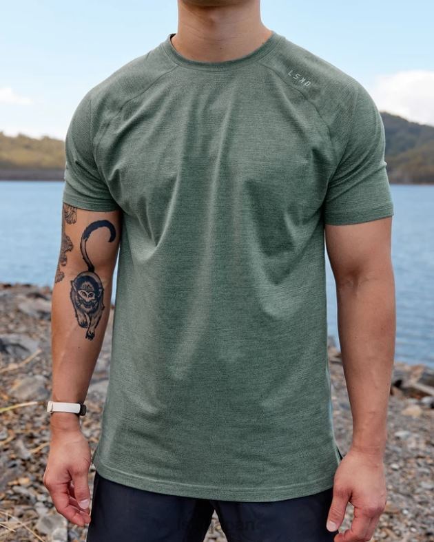 ヴェイパーフレックス T シャツを実行 - ダークフォレスト LSKD 男性 衣服 082HP949