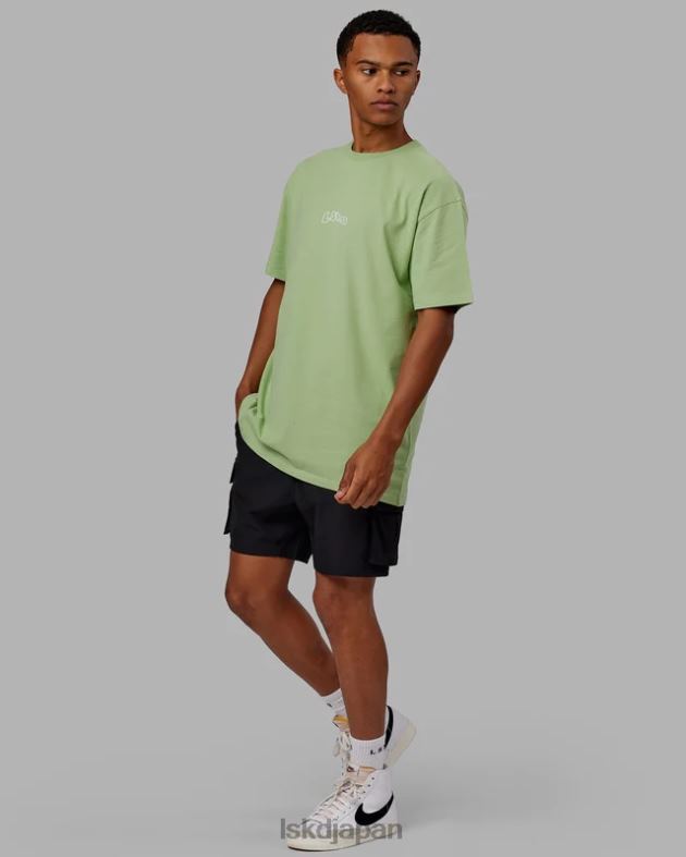 マッドハッピー ヘビーウェイト延縄 T シャツ オーバーサイズ - グリーンイチジク LSKD 男性 衣服 082HP962