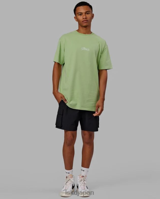 マッドハッピー ヘビーウェイト延縄 T シャツ オーバーサイズ - グリーンイチジク LSKD 男性 衣服 082HP962