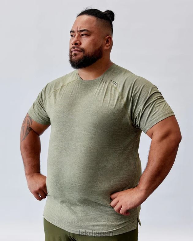 パフォーム ヴェイパーフレックス T シャツ - オリーブマール LSKD 男性 衣服 082HP971