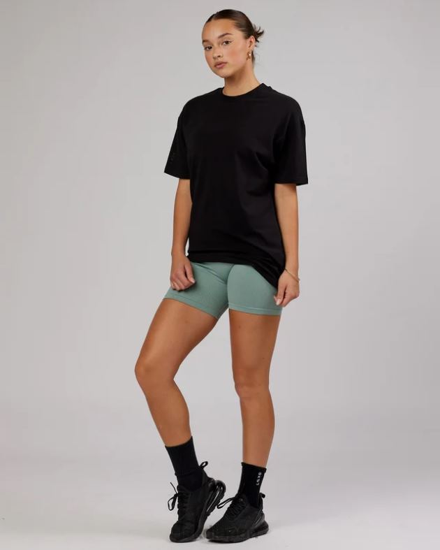 ltrd flxcotton t シャツ オーバーサイズ - ブラックブラック LSKD ユニセックス 衣服 082HP313