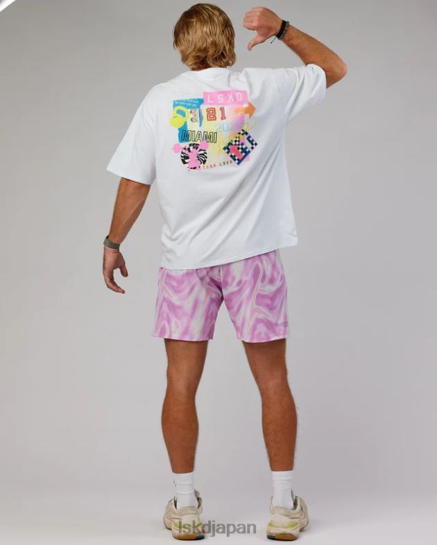 miami23 FLXコットン T シャツ オーバーサイズ - ホワイト LSKD ユニセックス 衣服 082HP295