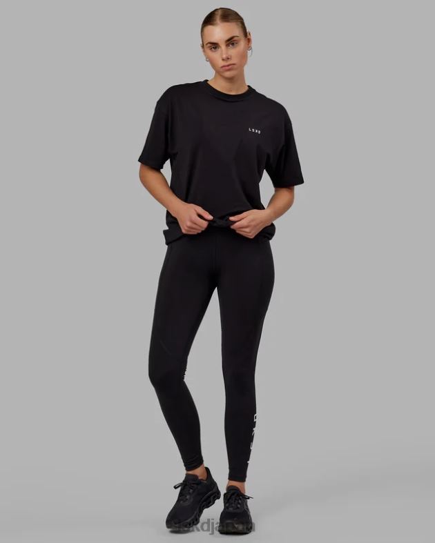 vs1 FLXコットン T シャツ オーバーサイズ - ブラックホワイト LSKD ユニセックス 衣服 082HP241