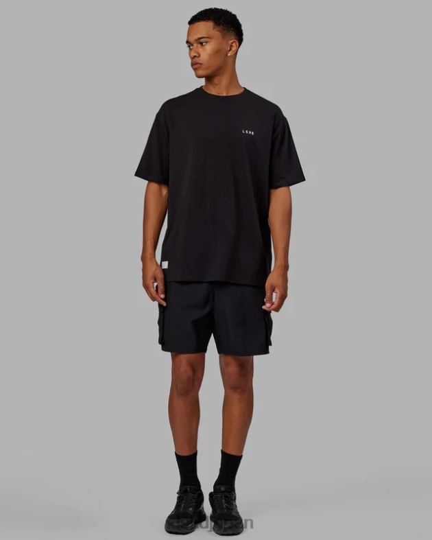 vs1 FLXコットン T シャツ オーバーサイズ - ブラックホワイト LSKD ユニセックス 衣服 082HP241