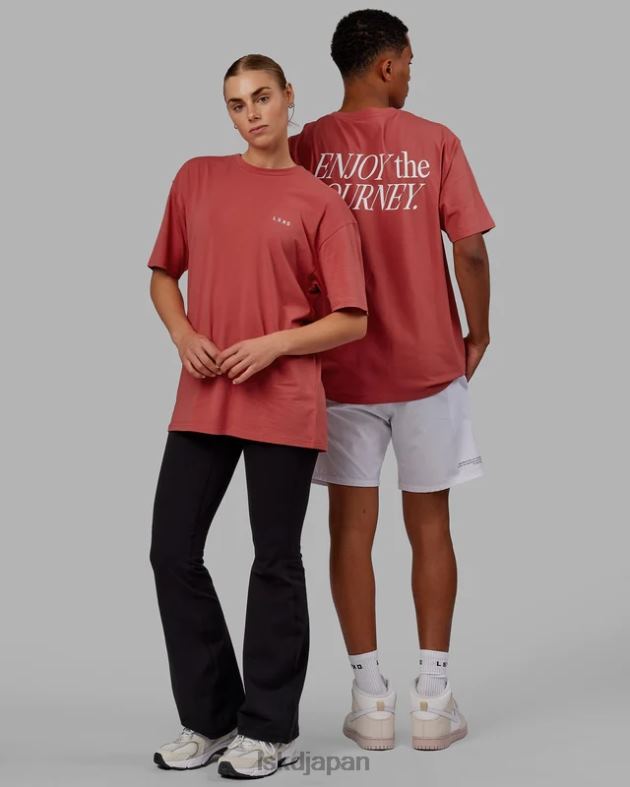 vs1 FLXコットン T シャツ オーバーサイズ - ミネラルレッドホワイト LSKD ユニセックス 衣服 082HP254