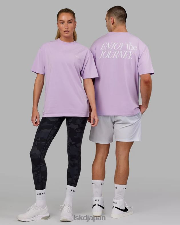 vs1 FLXコットン T シャツ オーバーサイズ - ペールライラック LSKD ユニセックス 衣服 082HP274