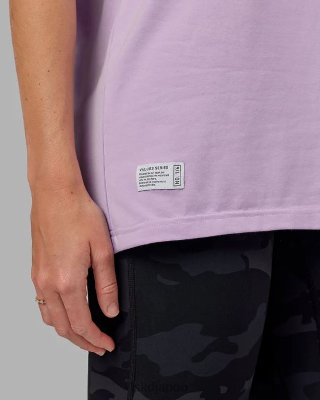 vs1 FLXコットン T シャツ オーバーサイズ - ペールライラック LSKD ユニセックス 衣服 082HP274