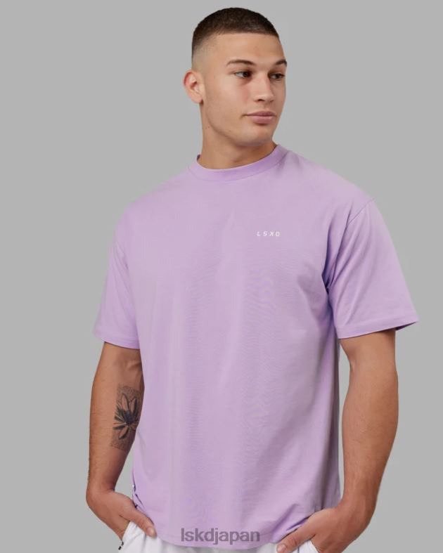 vs1 FLXコットン T シャツ オーバーサイズ - ペールライラック LSKD ユニセックス 衣服 082HP274