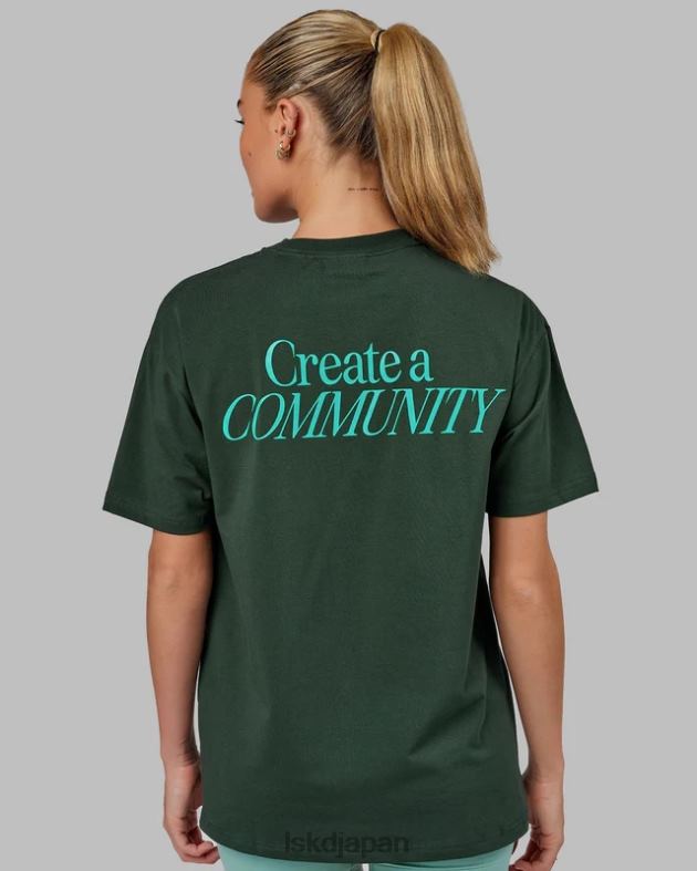 vs2 FLXコットン T シャツ オーバーサイズ - バイタルグリーンティール LSKD ユニセックス 衣服 082HP267