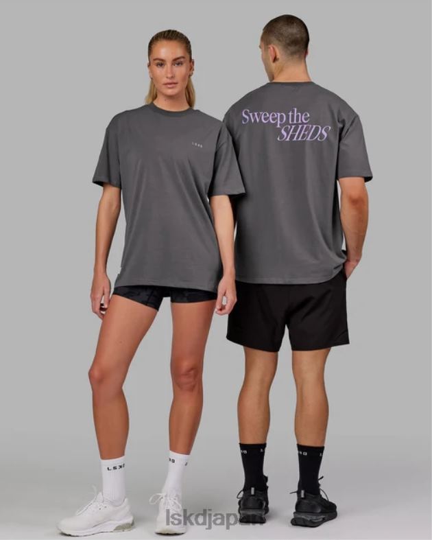 vs3 FLXコットン T シャツ オーバーサイズ - アスファルトパープル LSKD ユニセックス 衣服 082HP278