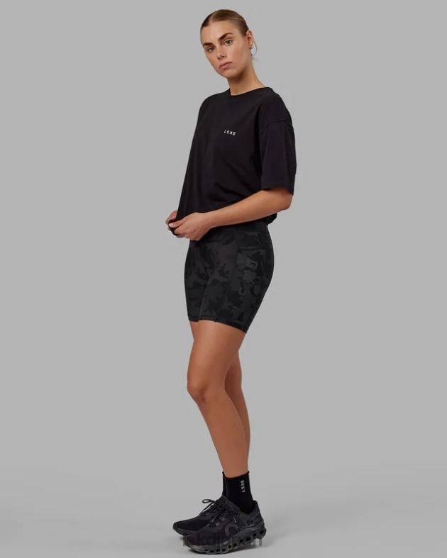 vs4 FLXコットン T シャツ オーバーサイズ - ブラックホワイト LSKD ユニセックス 衣服 082HP245