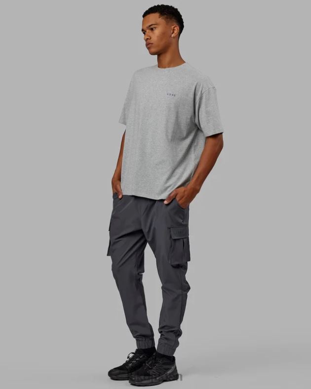 vs4 FLXコットン T シャツ オーバーサイズ - ライトグレー マールパワー コバルト LSKD ユニセックス 衣服 082HP255