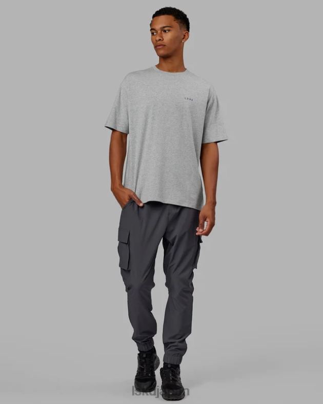 vs4 FLXコットン T シャツ オーバーサイズ - ライトグレー マールパワー コバルト LSKD ユニセックス 衣服 082HP255