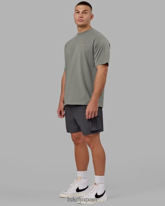 vs4 FLXコットン T シャツ オーバーサイズ - グラファイトタンジェリン LSKD ユニセックス 衣服 082HP265