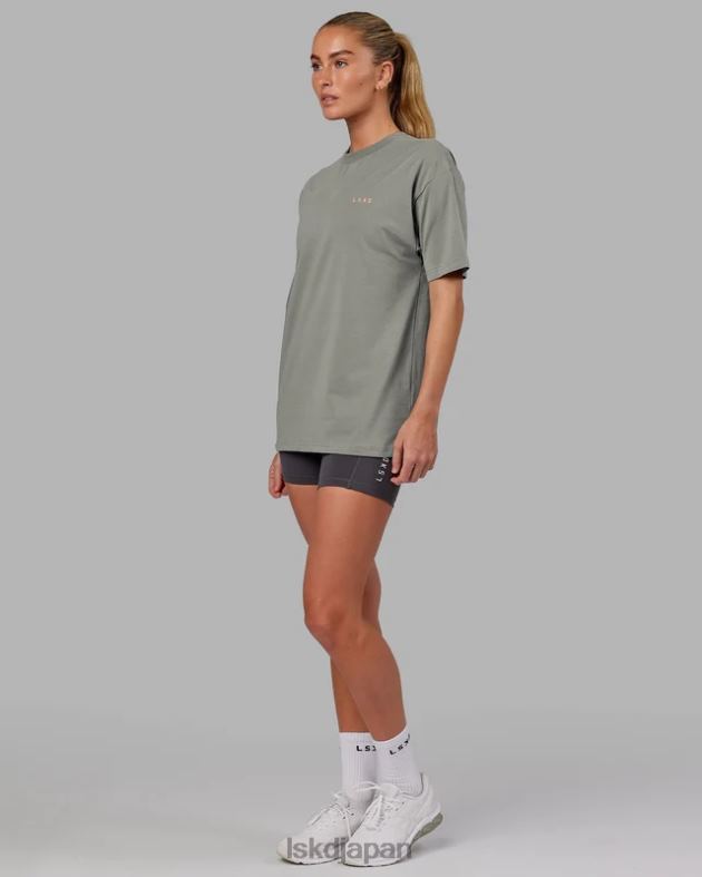 vs4 FLXコットン T シャツ オーバーサイズ - グラファイトタンジェリン LSKD ユニセックス 衣服 082HP265