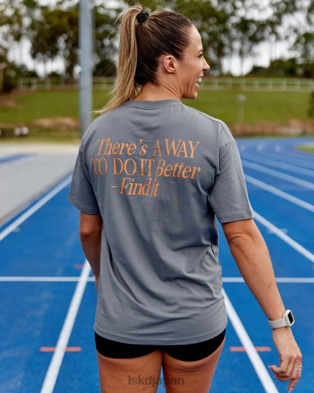 vs4 FLXコットン T シャツ オーバーサイズ - グラファイトタンジェリン LSKD ユニセックス 衣服 082HP265