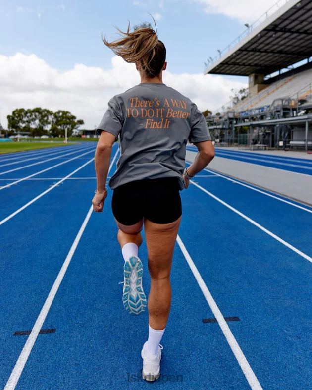 vs4 FLXコットン T シャツ オーバーサイズ - グラファイトタンジェリン LSKD ユニセックス 衣服 082HP265