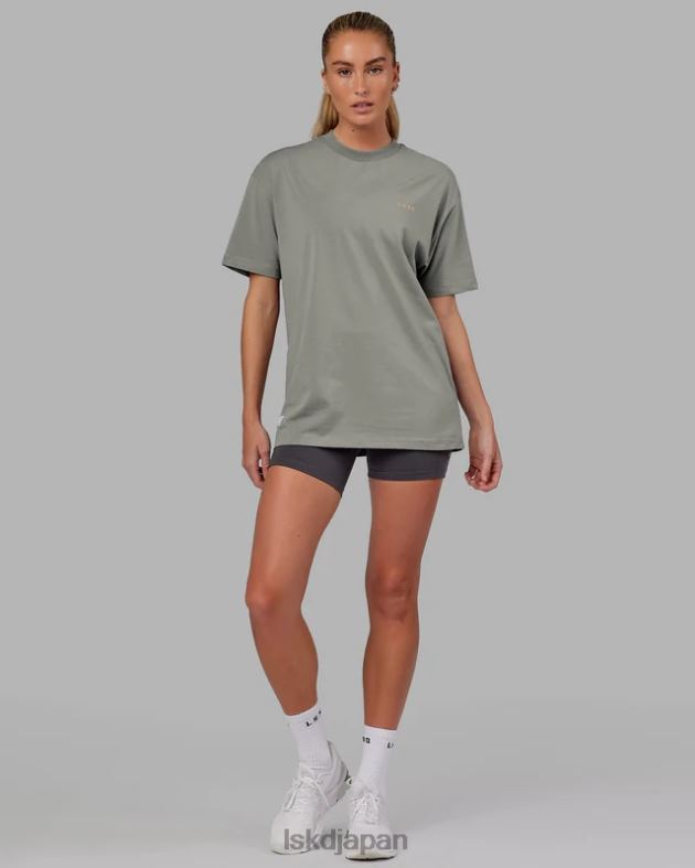 vs4 FLXコットン T シャツ オーバーサイズ - グラファイトタンジェリン LSKD ユニセックス 衣服 082HP265