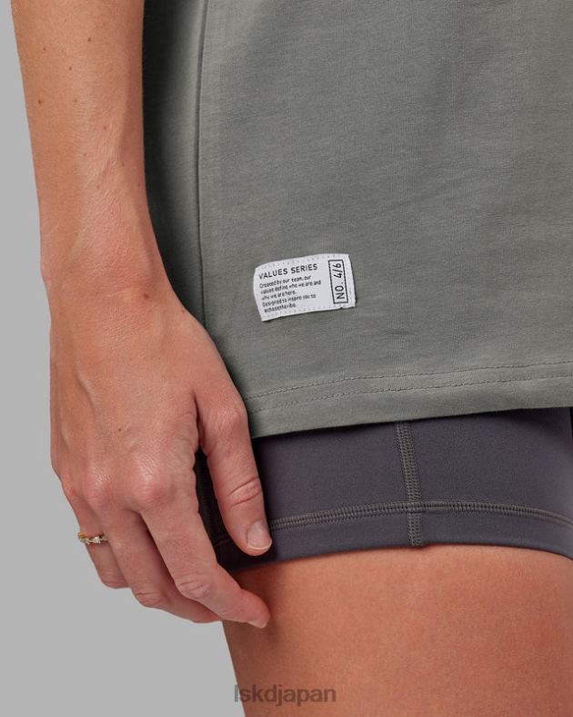 vs4 FLXコットン T シャツ オーバーサイズ - グラファイトタンジェリン LSKD ユニセックス 衣服 082HP265