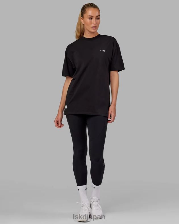 vs5 FLXコットン T シャツ オーバーサイズ - ブラックホワイト LSKD ユニセックス 衣服 082HP282