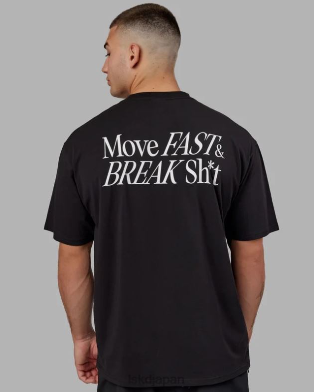 vs5 FLXコットン T シャツ オーバーサイズ - ブラックホワイト LSKD ユニセックス 衣服 082HP282