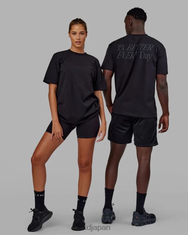 vs6 FLXコットン T シャツ オーバーサイズ - トリプル ブラック LSKD ユニセックス 衣服 082HP230