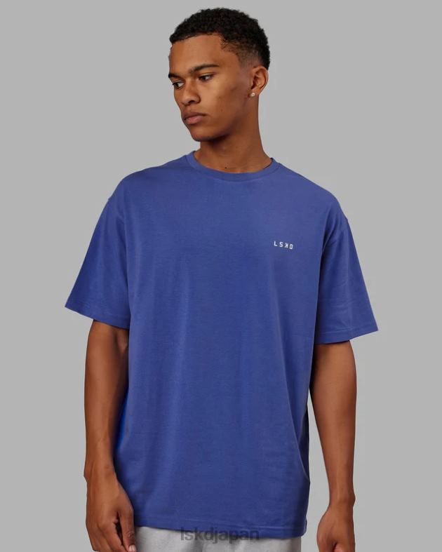 vs6 FLXコットン T シャツ オーバーサイズ - パワー コバルト ホワイト LSKD ユニセックス 衣服 082HP270