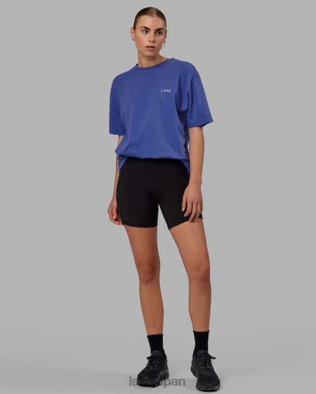 vs6 FLXコットン T シャツ オーバーサイズ - パワー コバルト ホワイト LSKD ユニセックス 衣服 082HP270