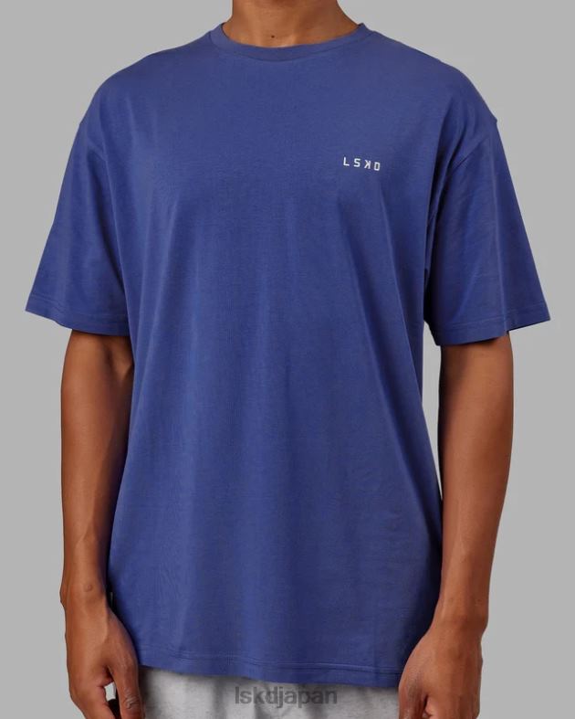 vs6 FLXコットン T シャツ オーバーサイズ - パワー コバルト ホワイト LSKD ユニセックス 衣服 082HP270